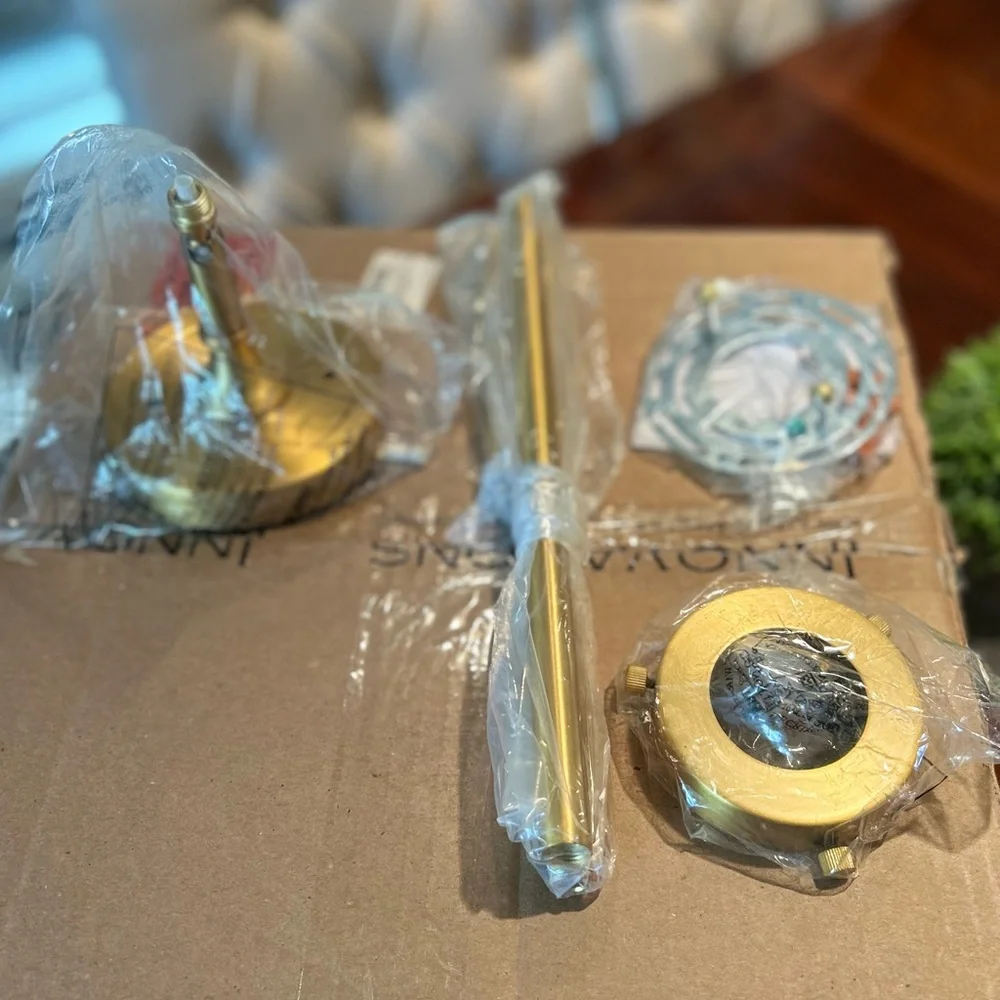 NIB Innovations Franklin Restoration Bell Pendant Light Satin Gold/Plated Smoke